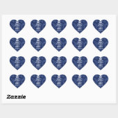 Blue Digital Camo KEEP CALM Jouw tekst Hart Sticker (Vel)