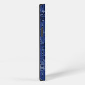 Blue Digital Camo KEEP CALM Jouw tekst iPhone Hoesje (Rechterkant)