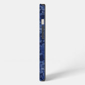 Blue Digital Camo KEEP CALM Jouw tekst iPhone Hoesje (Linkerkant)