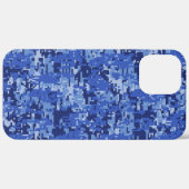 Blue Digital Pixels Camouflage Decor Texture Case-Mate iPhone Case (Achterkant (horizontaal))