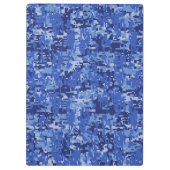 Blue Digital Pixels Camouflage Textuur Klembord (Achterkant)