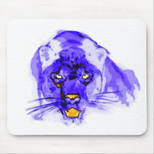 Blue Digital Pop Art Jaguar Muismat