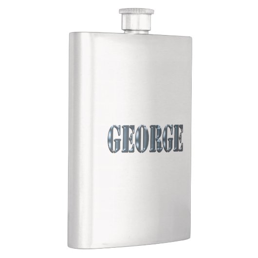 Blue Dimensional George Name, Hip Flask Flacon (Rechts)