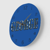 Blue Dimensional George Name Logo, Grote Klok (Hoek)