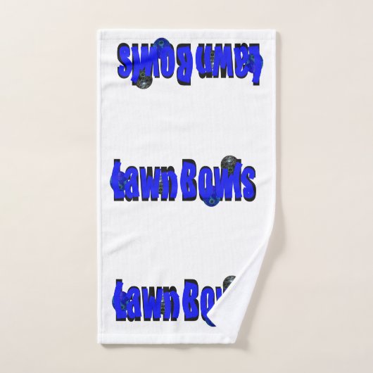 Blue Dimensional Lawn Bowls Word, Handhanddoek Handdoek (Handdoek)