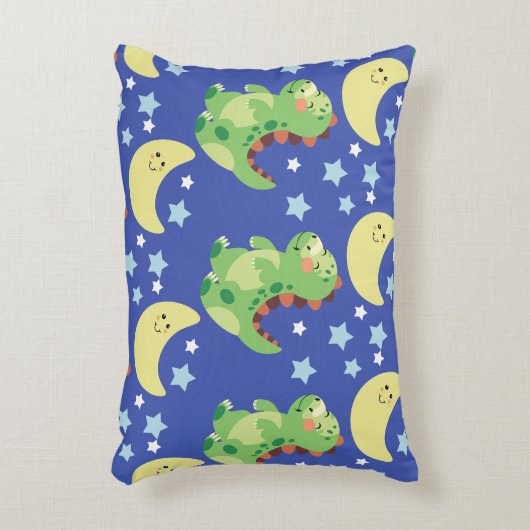 Blue Dinosaur Accent Kussen (Voorkant(Verticaal))