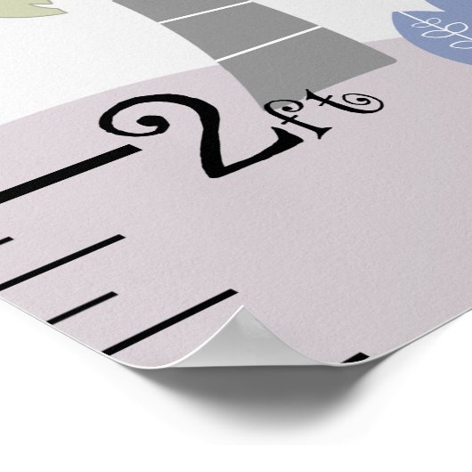 Blue Dinosaur Adventure Growth Chart Keep at 8x44! Poster (Hoek)