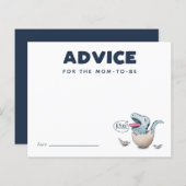 Blue Dinosaur Advice voor mammie Kaart (Voorkant / Achterkant)