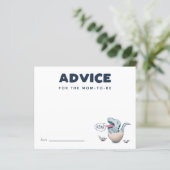 Blue Dinosaur Advice voor mammie Kaart (Staand voorkant)