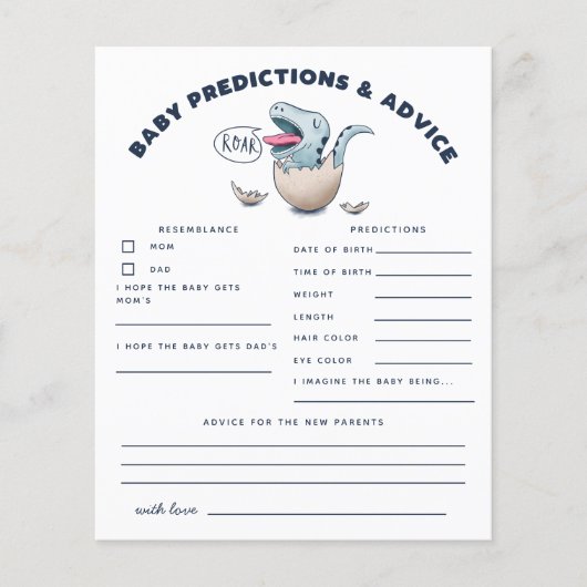 Blue Dinosaur Baby Predictions & Advice (Voorkant)