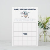 Blue Dinosaur Baby shower Bingo Game (Staand voorkant)