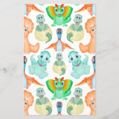 Blue Dinosaur Baby shower Game Wishes for Baby (Achterkant)