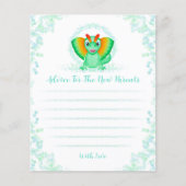 Blue Dinosaur Baby shower Parents Advice Kaart (Voorkant)