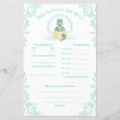 Blue Dinosaur Baby shower Predictions and Advice (Voorkant)