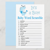 Blue Dinosaur Baby word scramble game (Voorkant / Achterkant)