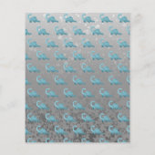 Blue Dinosaur Boy Baby shower Bingo Kaart (Achterkant)