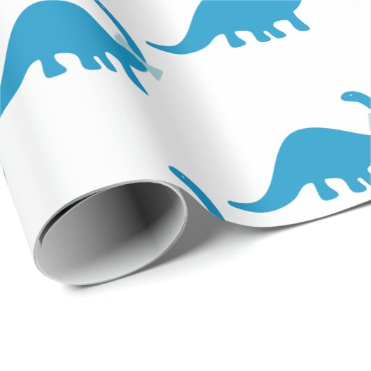 Blue Dinosaur Cadeaupapier (Rol Hoek)