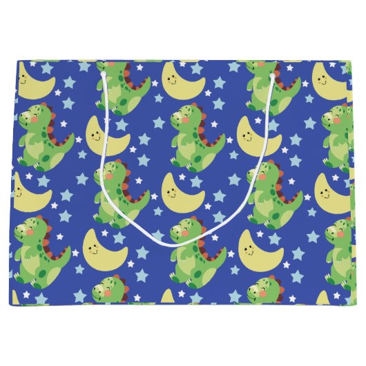 Blue Dinosaur Groot Cadeauzakje (Voorkant)