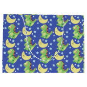 Blue Dinosaur Groot Cadeauzakje (Achterkant)