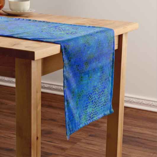 Blue Dinosaur Hide Table Runner Lange Tafelloper (Voorbeeld)