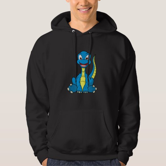 Blue Dinosaur Hoodie (Voorkant)