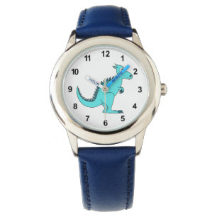 Blue Dinosaur Horloge