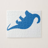 Blue Dinosaur Legpuzzel (Horizontaal)