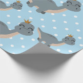 Blue Dinosaur Party Cadeaupapier (Hoek)