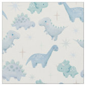 Blue Dinosaur Pattern Boys Stof (Close Up)