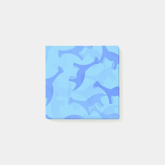 Blue Dinosaur Post it Notes (Voorkant)