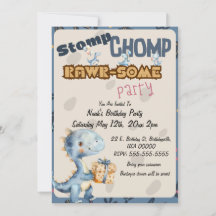 Blue Dinosaur Rawer verjaardagsfeestje