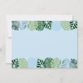 Blue Dinosaur Safari Birthday Bedankkaart (Achterkant)