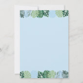 Blue Dinosaur Safari Birthday Kaart (Achterkant)