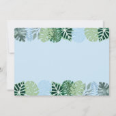 Blue Dinosaur Safari Birthday Kaart (Achterkant)