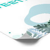 Blue Dinosaur Safari Sweetivores Birthday Sign Poster (Hoek)