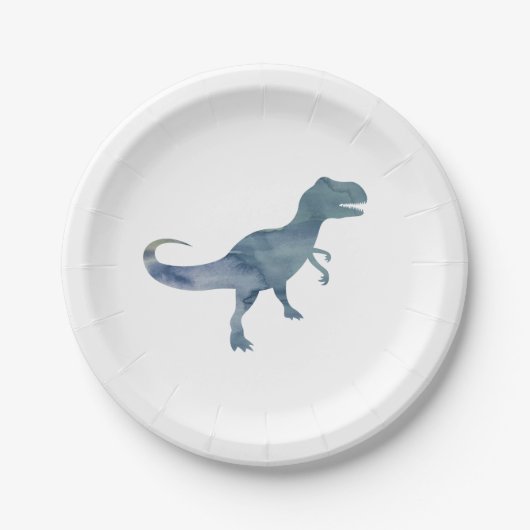 Blue Dinosaur Silhouette Trex Paper Bord (Voorkant)