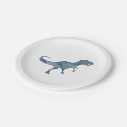 Blue Dinosaur Silhouette Trex Paper Bord (Gekanteld)