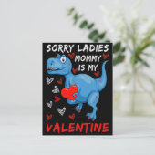 Blue Dinosaur, sorry dames mama is mijn Valentijn Briefkaart (Staand voorkant)