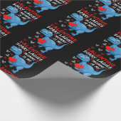 Blue Dinosaur, sorry dames mama is mijn Valentijn Cadeaupapier (Hoek)