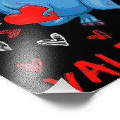 Blue Dinosaur, sorry dames mama is mijn Valentijn Foto Afdruk (Hoek)