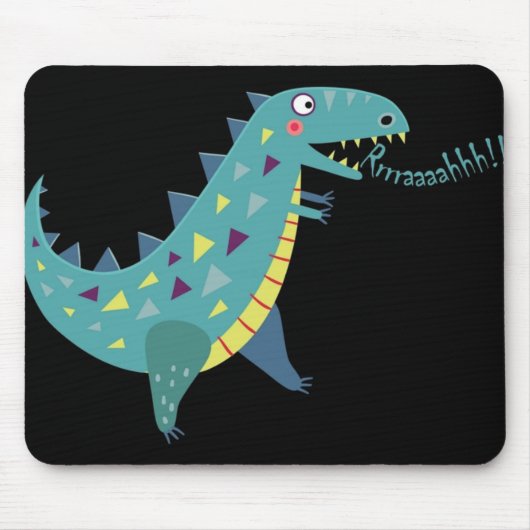 Blue Dinosaur T Rex Ba Muismat (Voorkant)