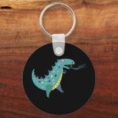 Blue Dinosaur T Rex Ba Sleutelhanger (Voorkant)