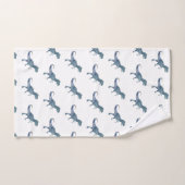 Blue Dinosaur Trex Badhanddoek Set Bad Handdoek (Handdoek)