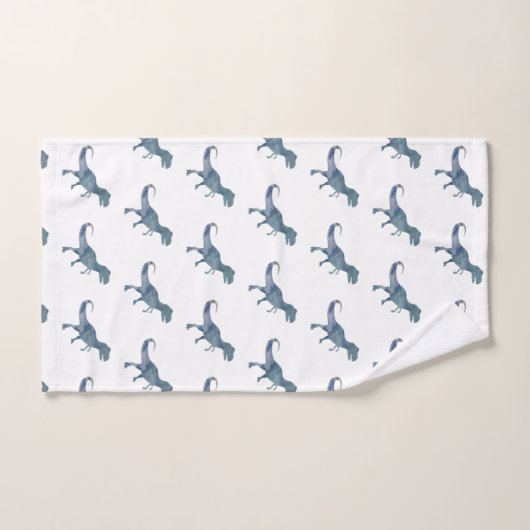 Blue Dinosaur Trex Badhanddoek Set Bad Handdoek (Handdoek)