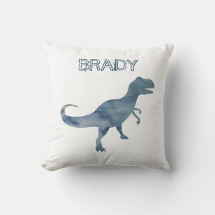 Blue Dinosaur Trex Custom Name Sierkussen