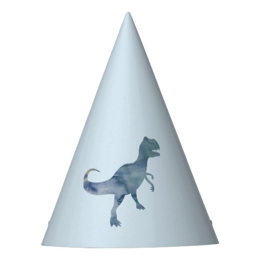 Blue Dinosaur Trex Party Pet Feesthoedjes (Voorkant)