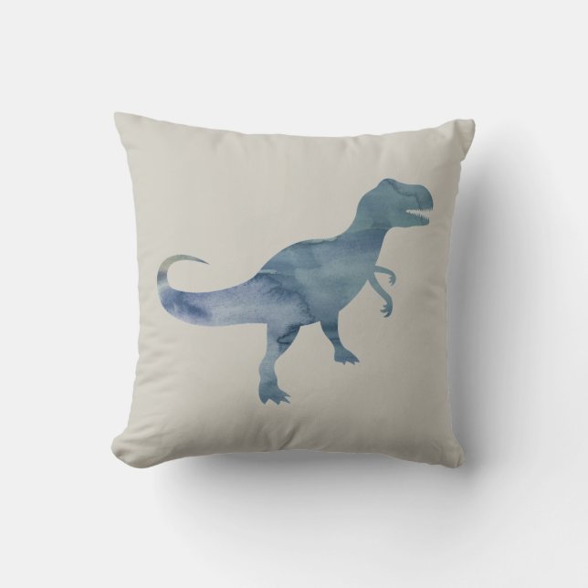 Blue Dinosaur Trex Sierkussen (Voorkant)