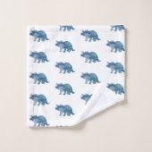 Blue Dinosaur Triceratops Bath Towel Set Bad Handdoek (Wasdoekje)