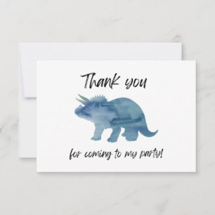 Blue Dinosaur Triceratops Flat Hartelijk dank Bedankkaart