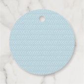 Blue Dinosaur Twinkle Star Baby Boy Bedankjes Labels (Achterkant)